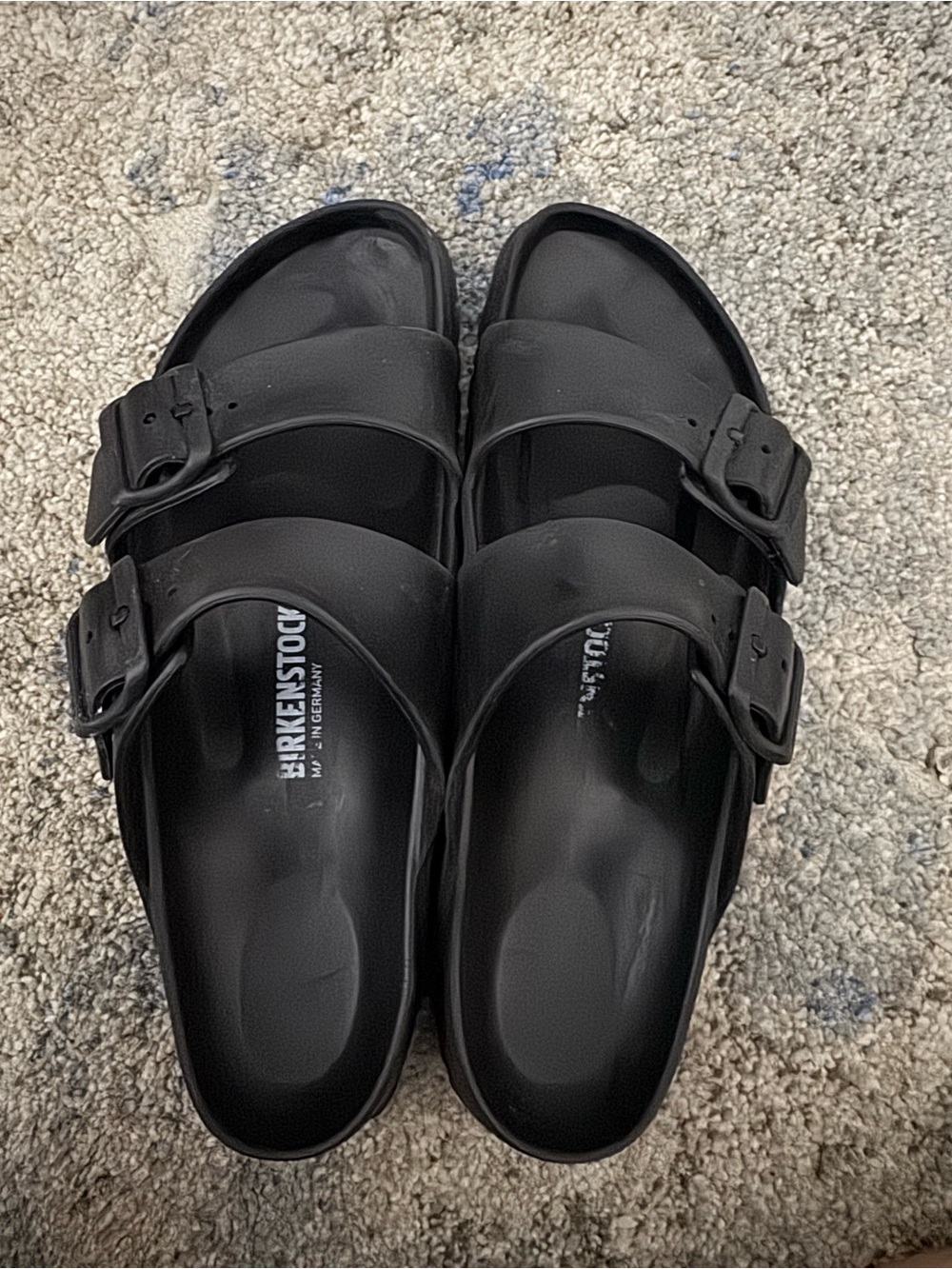 Birkenstock Black Arizona EVA Double-Strap Men's Slide Sandals